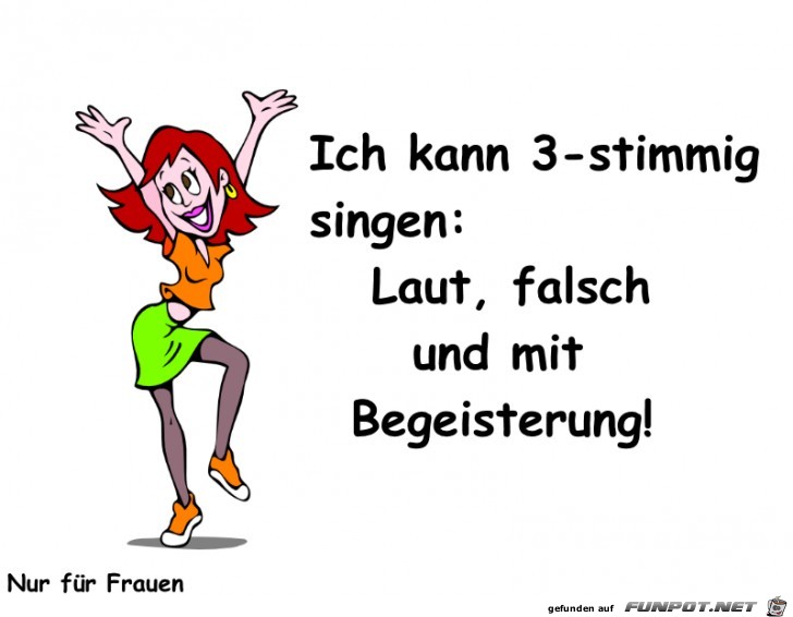 Kann 3 stimmig singen