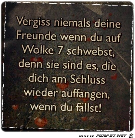 Vergiss niemals deine Freunde Vergiss niemals deine Freunde