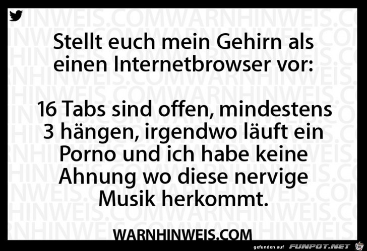 Wenn Dein Gehirn ein Internetbrowser waere