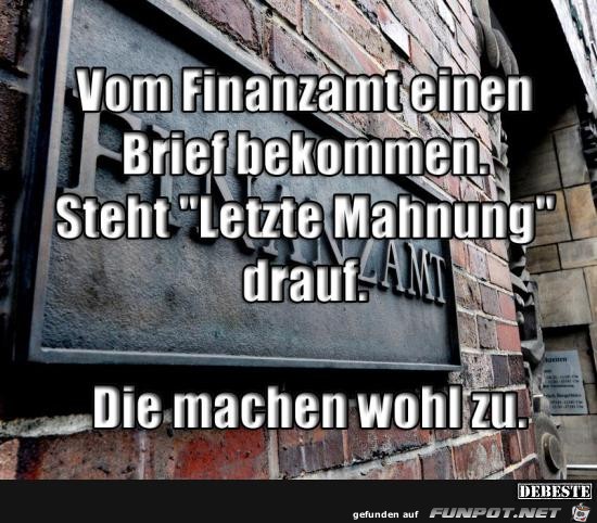 vom Finanzamt..........