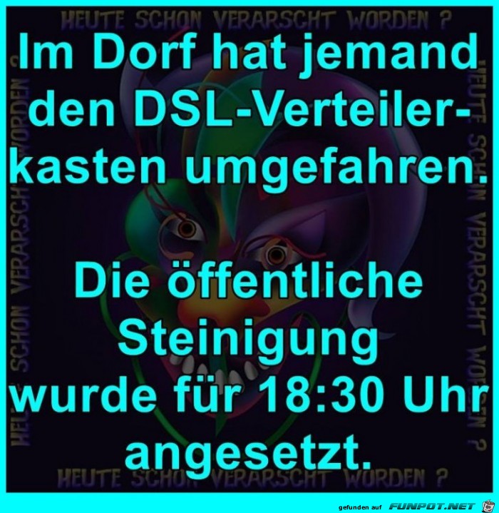 DSL-Verteilerkasten umgefahren