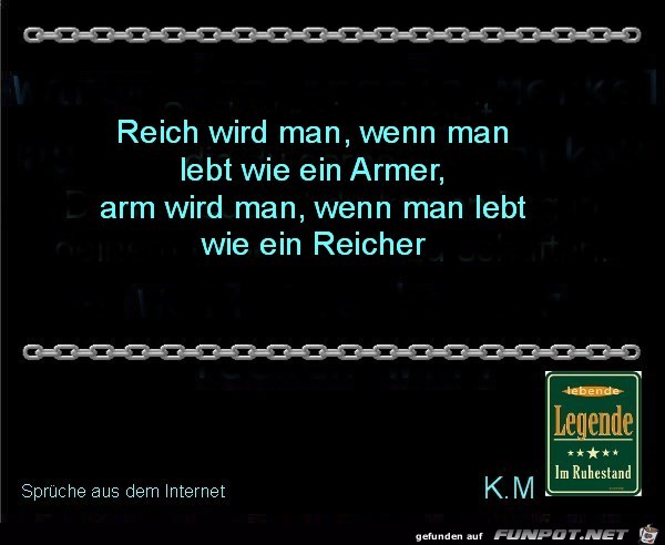 Reich wird man Reich wird man
