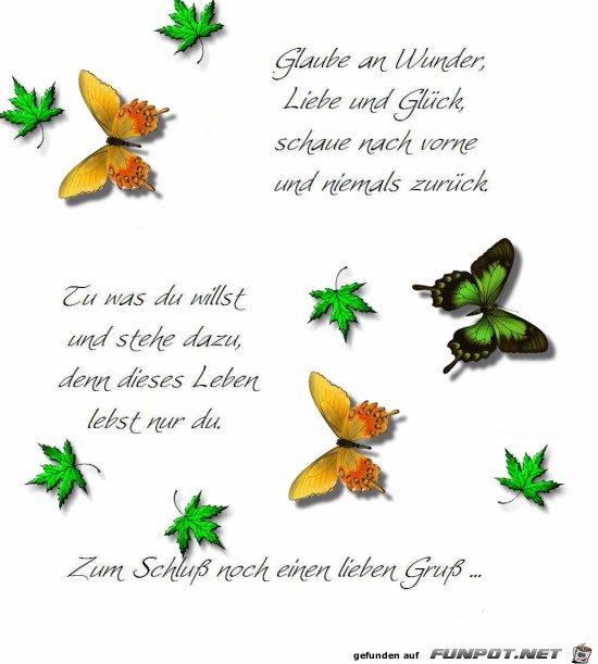 glaube an Wunder.......