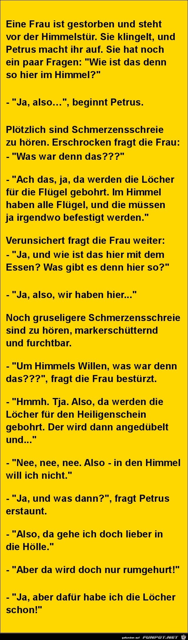 eine Frau ist gestorben.......