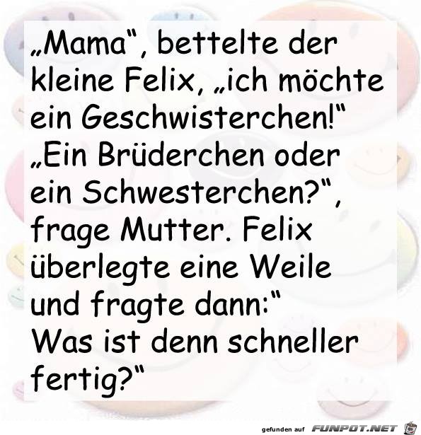 Ein Geschwisterchen Ein Geschwisterchen