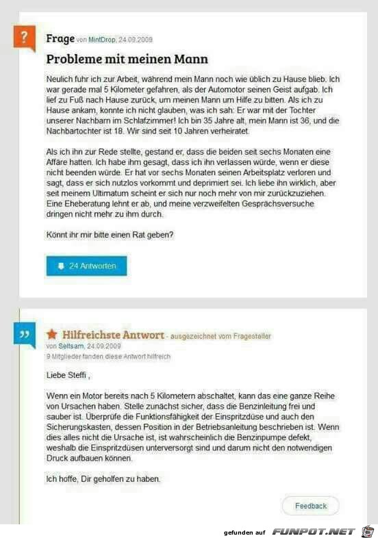 Probleme mit meinem Mann Probleme mit meinem Mann