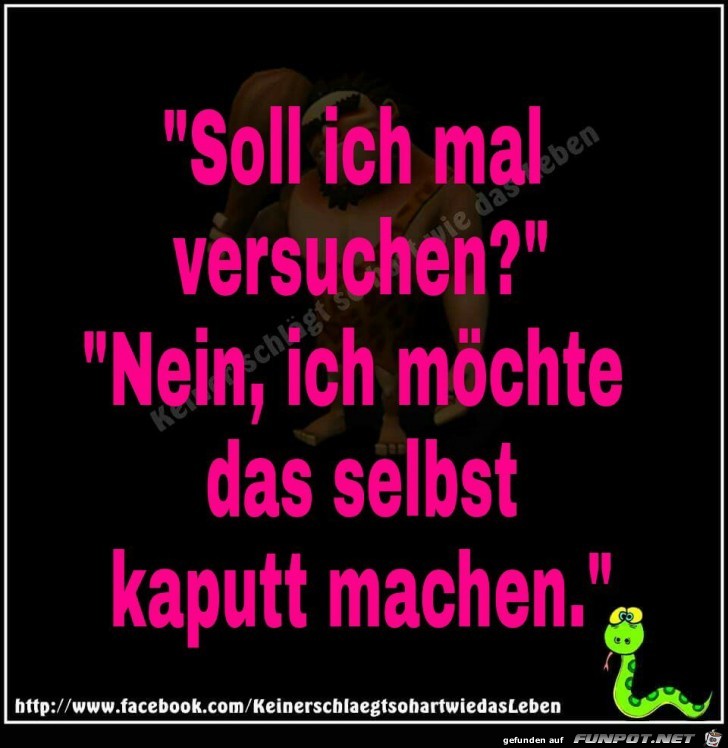 Soll ich mal versuchen Soll ich mal versuchen