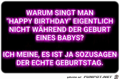 Warum singt man Warum singt man