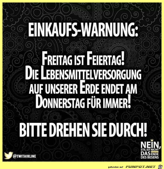 Freitags ist Feiertag Freitags ist Feiertag