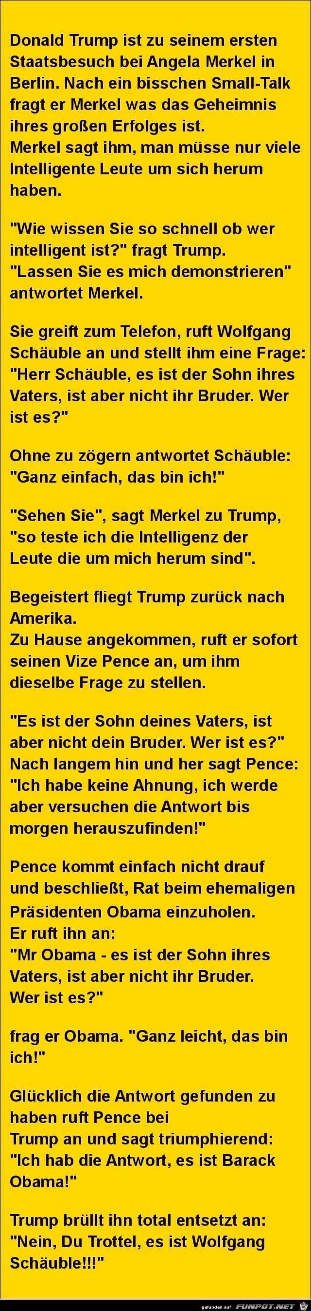 Donald Trump bei Angela Merkel..... Donald Trump bei Angela Merkel.....