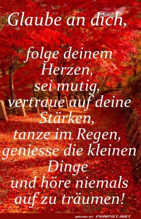 Glaube an dich