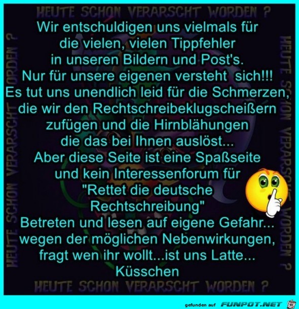 Rechtschreibfehler Rechtschreibfehler