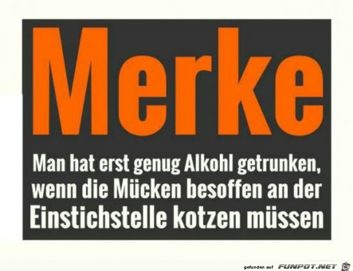 Merke dir eins