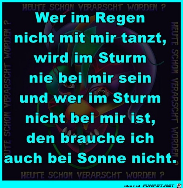 Wer im Regen