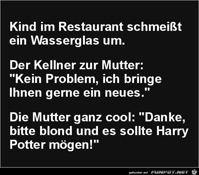 Kind im Restaurant......