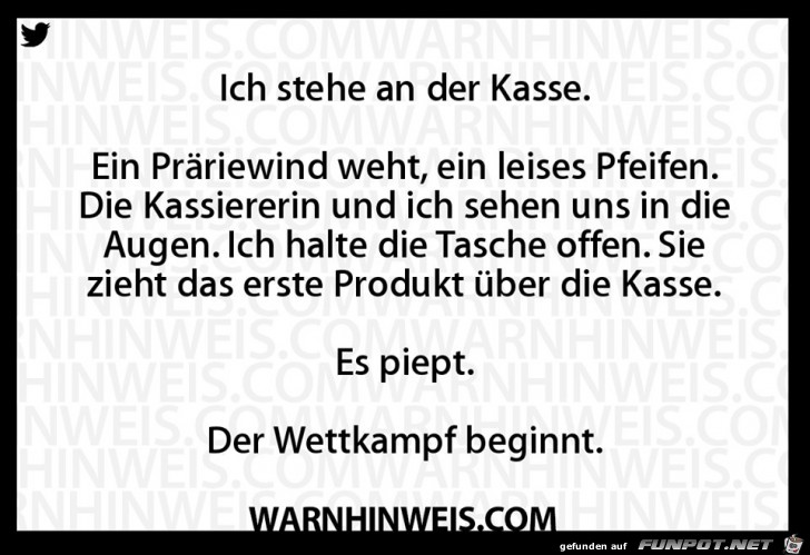 Der Wettkampf an der Kasse Der Wettkampf an der Kasse