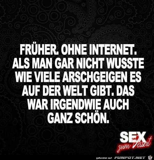 Frueher ohne Internet