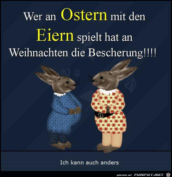 Mit den Eiern spielen