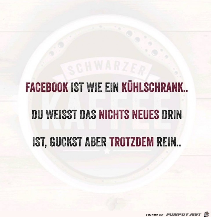 Facebook ist wie ein Kuehlschrank Facebook ist wie ein Kuehlschrank