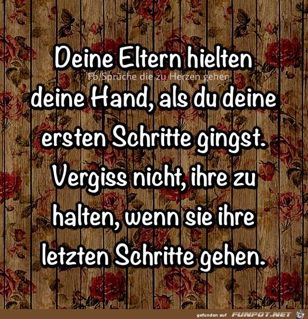 Die Elter hielten deine Hand