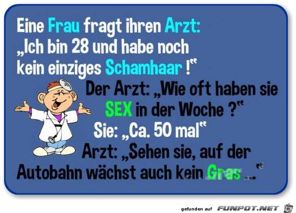 Eine Frau fragt ihren Arzt