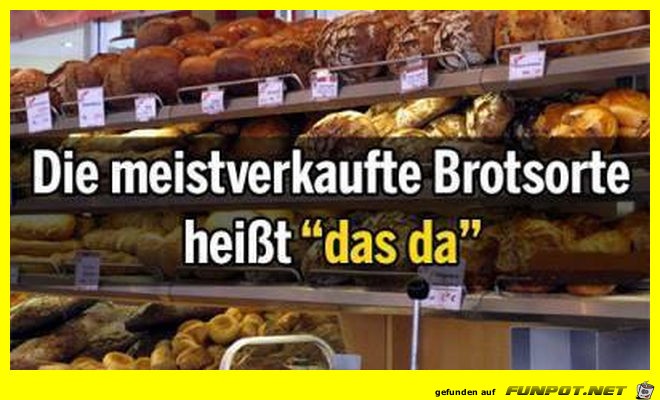 Die meistverkaufte Brotsorte