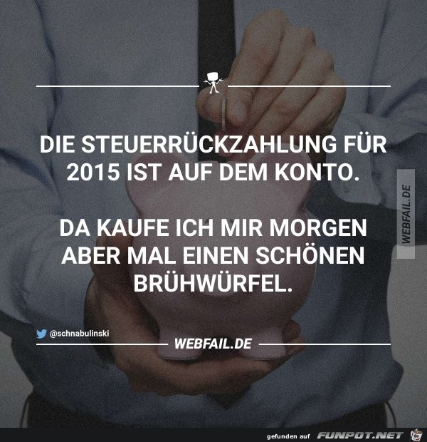Nicht alles auf einmal verprassen Nicht alles auf einmal verprassen