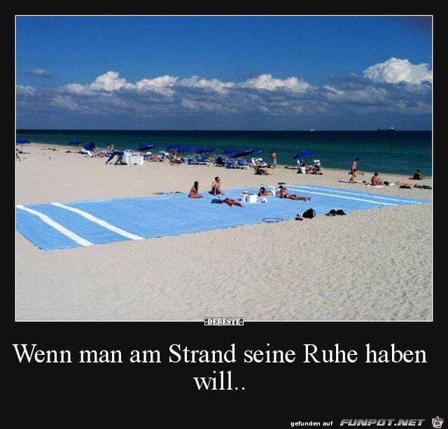 Wenn man am Strand seine Ruhe haben will