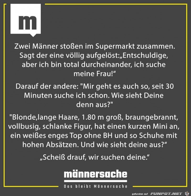 Zwei Maenner im Supermarkt