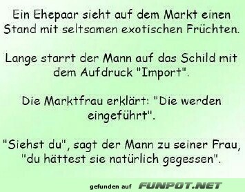 Ein Ehepaar auf dem Markt