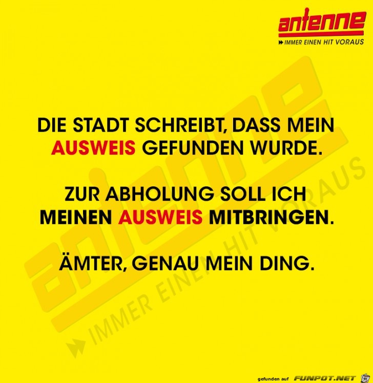 Ausweis gefunden Ausweis gefunden