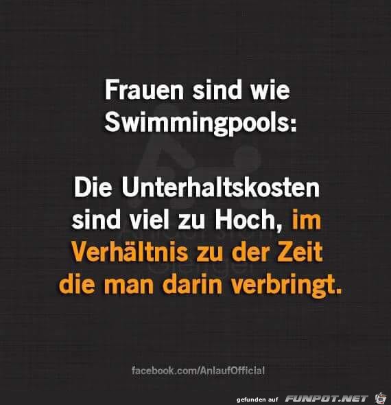 Frauen sind wie Swimmingpools Frauen sind wie Swimmingpools