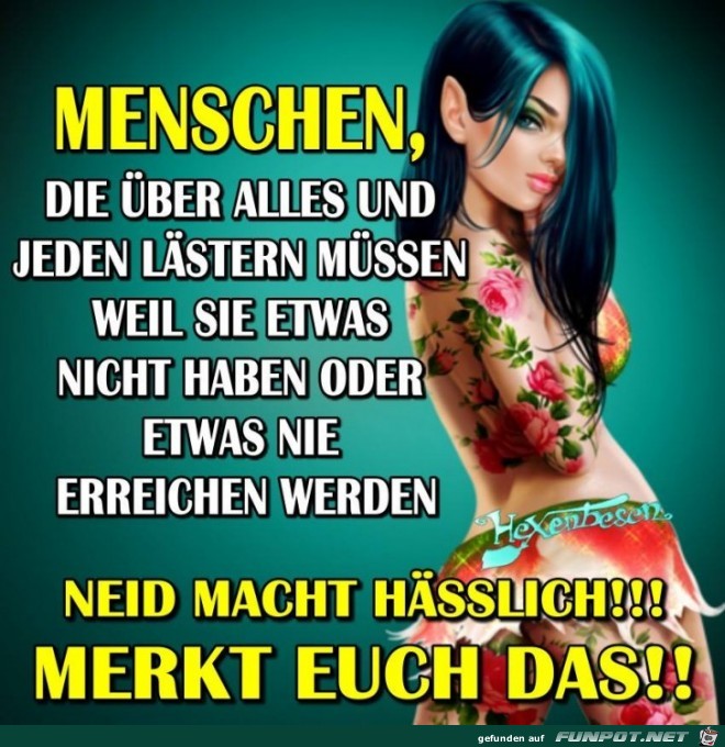 Neid macht haesslich