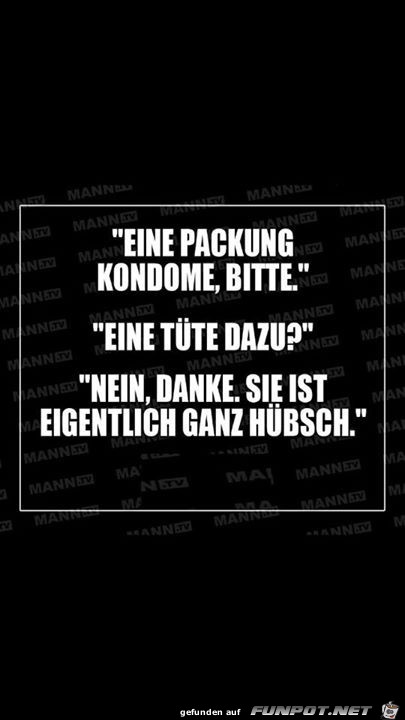 Eine Packung bitte