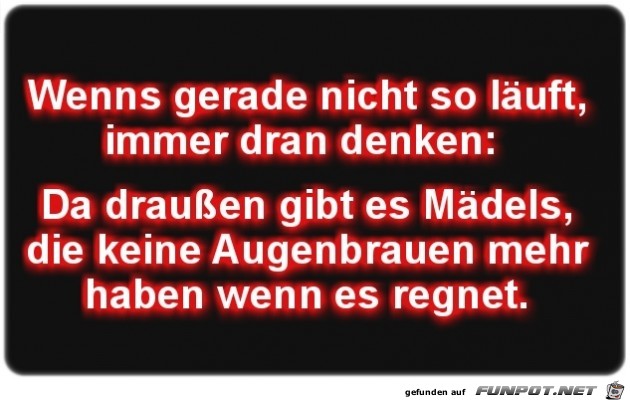 Wenns gerade nicht so...