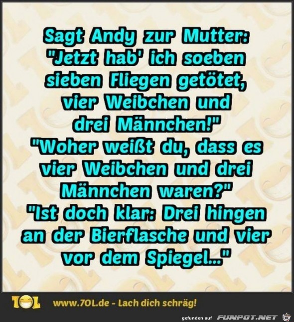 Woran erkennt man das Fliegengeschlecht Woran erkennt man das Fliegengeschlecht