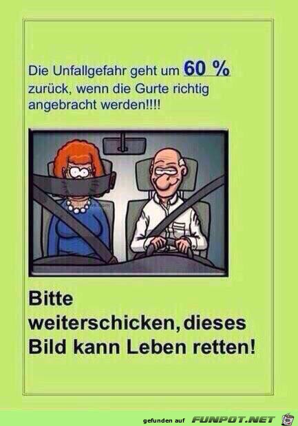 Den Gurt immer richtig anlegen Den Gurt immer richtig anlegen