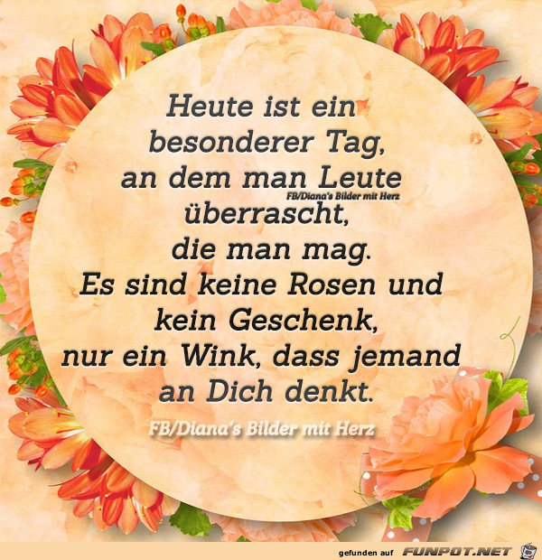 Heute ist ein besonderer Tag Heute ist ein besonderer Tag