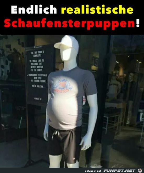 Realistische Schaufensterpuppe