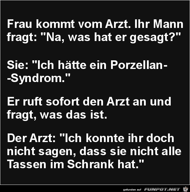 Porzellan-Syndrom Porzellan-Syndrom