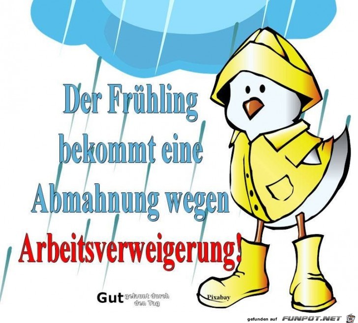 Abmahnung für den Frühling Abmahnung für den Frühling