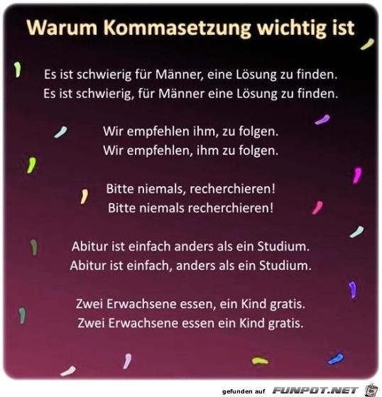 Kommasetzung Kommasetzung