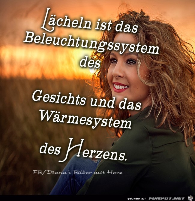 Laecheln ist das Beleuchtungssystem