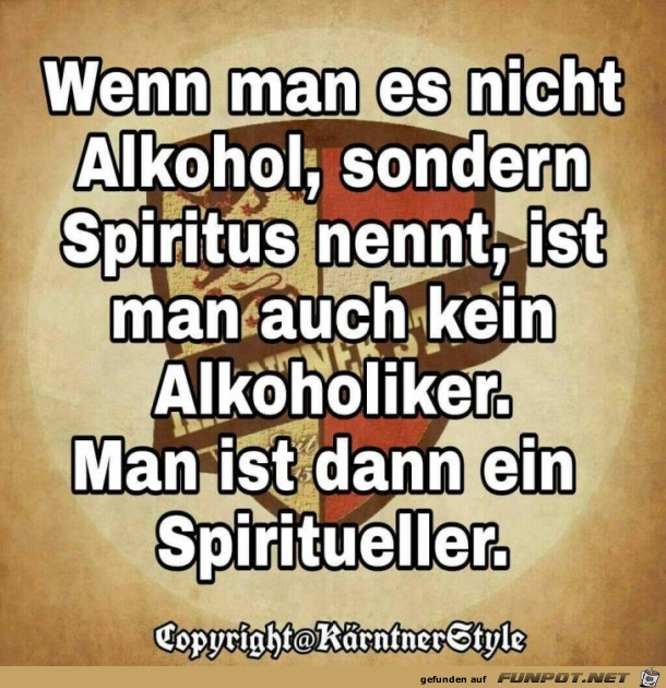 Nenn es einfach nicht Alkohol