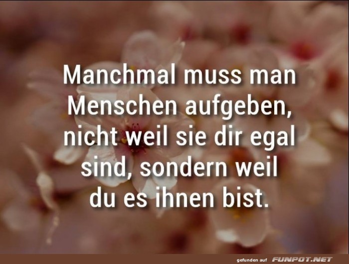 Manchmal muss man