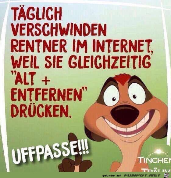Täglich verschwinden Rentner Täglich verschwinden Rentner