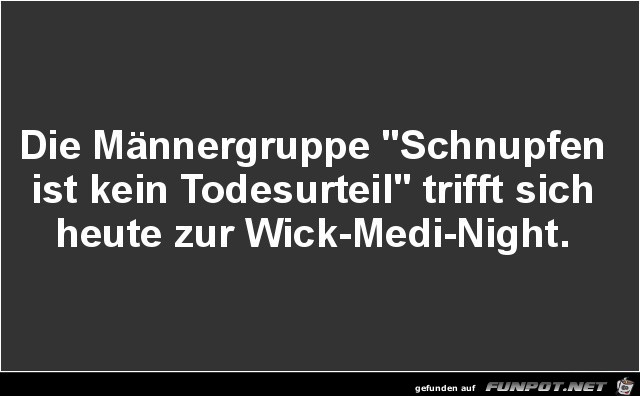 die Männergruppe Schnupfen die Männergruppe Schnupfen