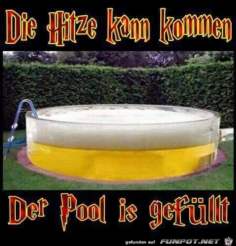 Der Pool ist gefuellt