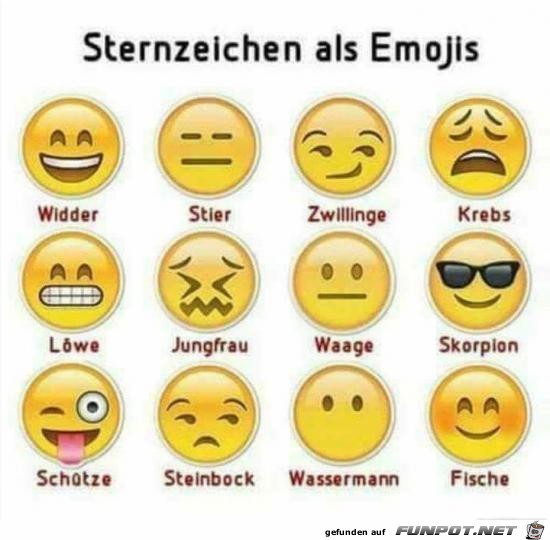 Sternzeichen-Emojis