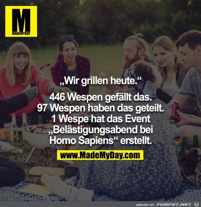 Wir grillen heute Wir grillen heute